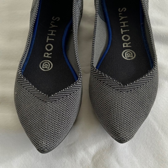 Rothy’s The Point Birdseye gray flats - Picture 2 of 9